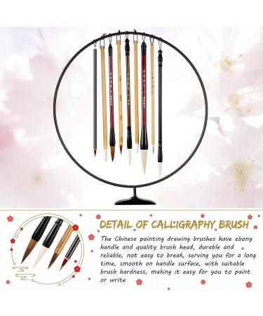 12-Piece Chinese Calligraphy & Watercolor Brush Set with Roll-up Holder - Ideal for Sumi Painting, Kanji Art, and Japanese Writing - Buy Online on GoSupps.com