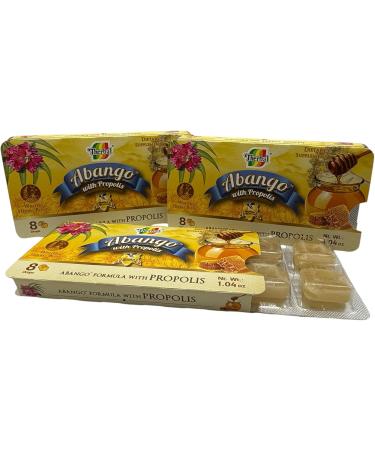 Abango & Propolis Cough Drop Trays - 8 Individually Wrapped Drops Each - Winter Herbal Blend Delicious Flavor (3 Pack) - Dulces para la TOS con Abango & Prop leo - Dietary Supplement - Buy Online on GoSupps.com
