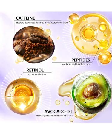 Retinol & Caffeine Eye Balm Stick Retinol Eye Stick for Dark Circles Puffiness Gentle Firming & Hydrating Dark Circles Under Eye Treatment Cream Reduce Wrinkles and Fine Lines - 2PCS - Buy Online on GoSupps.com