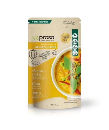VEPROSA VEPROSA Organic Yellow Curry Powder Sauce 250g Pack | Vegan Protein Sauces with Over 30% Protein Perfect Addition to Many Savory Dishes | 100% Natural Ingredients Gluten Free