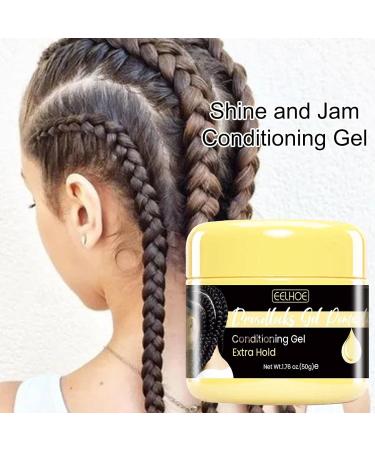 Shine And Jam Conditioning Gel Hair Shine Wax Like Flake Free Hair Gel Hair Pomade Lock Gel With High Shine Extra Strong Hold Hair Pomade For Men And Women - Buy Online on GoSupps.com
