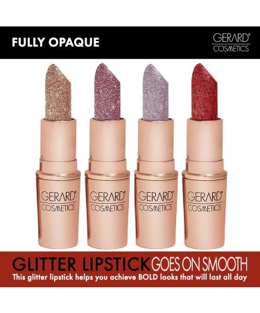 Gerard Cosmetics Glitter Lipstick - Metallic Finish, Long-Lasting Formula - 0.14 oz - Buy Online on GoSupps.com