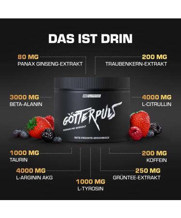 OS NUTRITION G tterpuls Premium Pre Workout Red Fruits 308g - Enhance Energy & Focus | International Shipping Available - Buy Online on GoSupps.com