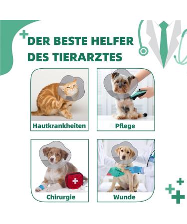 Supet Rewkrause Leak Protection Collar for Dogs & Cats - Adjustable Neck Collar (Gray XXXL XS 25-28.5 cm) - International Shipping Available - Buy Online on GoSupps.com