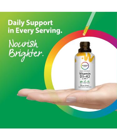Rainbow Light Vitamin D3 + K2 as MK7 | 2 Fl Oz | 2 000IU Vitamin D | High Potency Formula | Vegetarian Non-GMO Gluten Free - Buy Online on GoSupps.com