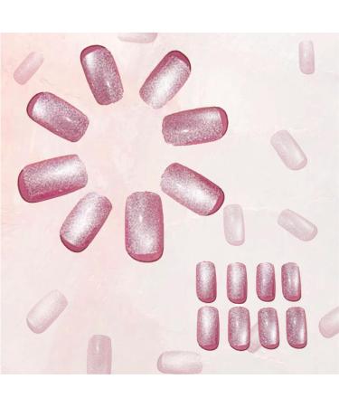 1 Set Cat Eyes Press On Nails Medium Square Press On Nails Full Cover Press On Nails Fake Nails Multipurpose Glue On Nails Beauty Supplies - Buy Online on GoSupps.com