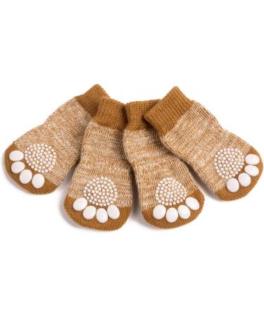 Pet Heroic 8 Sizes Anti-Slip Dog Socks Cat Socks Dog Cat Paw Protector With Rubber Reinforcement Traction Control for Indoor Wear Fit Extra Small to Extra Large Dogs Cats Yellow mode S - Buy Online on GoSupps.com