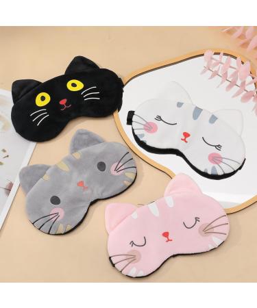 KLEBREIS 4 Pcs Cute Eyemask for Sleeping Kids Cartoon Cat Sleepingmask Soft and Lightweight Travel Eye Cover Funny Animal Blindfold for Women Men Kids - Buy Online on GoSupps.com