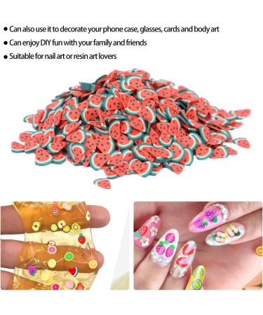 Fruit Nail Art Slices Multifunctional Exquisite DIY Manicure Slices for Nail Shop for Home (triangle watermelon) - Buy Online on GoSupps.com