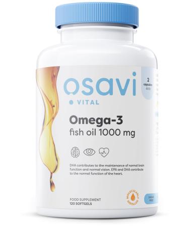Osavi Omega-3 Fish Oil Molecularly Distilled, 1000mg (Lemon) - 120 softgels