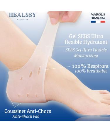 Buy Silicone Heel Protection - Anti-Bubble Socks & Moisturizing Sleeves for Heel Pain Relief | Unisex SeBS Gel Quality - Buy Online on GoSupps.com