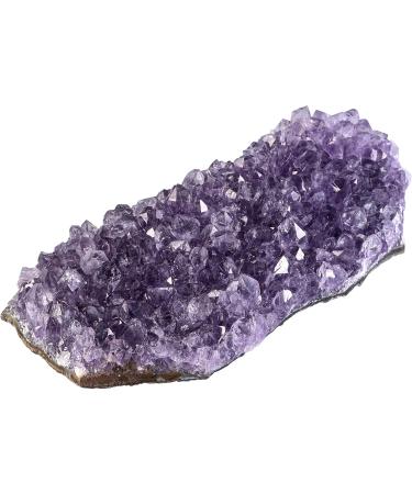 Nupuyai Natural Amethyst Druse Rough Stone | XL Irregular Crystal Cluster for Reiki Healing & Home Decoration - Buy Online on GoSupps.com