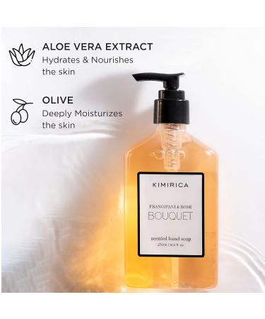 Organic Bouquet Hand Soap | Natural Hand Wash with Frangipani & Rose | Gently Cleanses & Moisturizes | 9.13 Fl Oz  - Buy Online on GoSupps.com