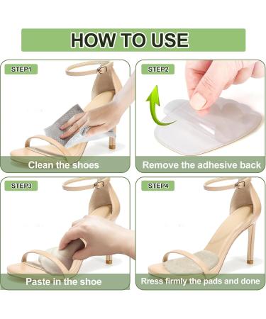 Metatarsal Pads for Women | Anti-Sliding Forefoot Cushions for Open Toe Shoes | Pain Relief & Comfort | 3-Pair Set (Beige Black Clear - Buy Online on GoSupps.com