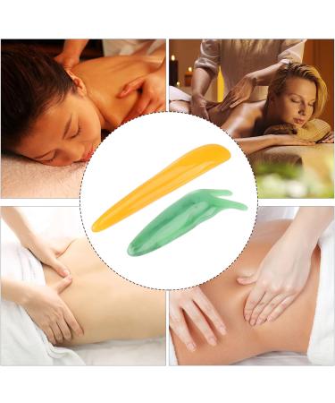 Magiclulu 2-in-1 Massage Device & Gua Sha Scraper - Jade Tool for Facial Massage & Skin Care | Portable Colorful Design | 11.00x4.00cm - Buy Online on GoSupps.com