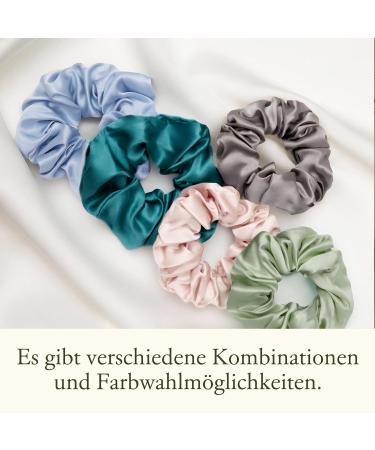 Lilysilk 100% Silk Hair Rings for Women | Dark Blue & Dark Olive Ponytail Holders | Eco-Friendly Hair Ties | 2-Pack - Buy Online on GoSupps.com