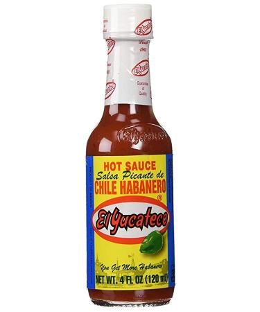 El Yucateco Chile Habanero Hot Sauce 5-Pack (4 oz each) - XXXtra Hot Variety Set with Red, Caribbean, Black Label Reserve, and Green Habanero - Packed in MYD Box with Spreader - Buy Online on GoSupps.com