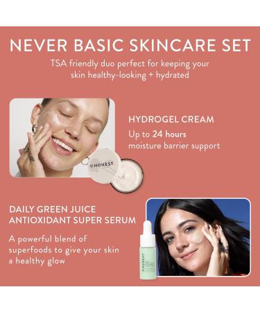 Shop Honest Beauty Never Basic Skincare Duo | Mini Hyaluronic Acid Hydrogel Cream & Green Juice Serum | EWG Verified Vegan & Cruelty Free International Shipping Available - Buy Online on GoSupps.com