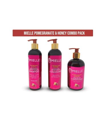 Mielle Pomegranate and Honey Collection Set - Leave In Conditioner Shampoo & Conditioner | International Shipping Available - Buy Online on GoSupps.com