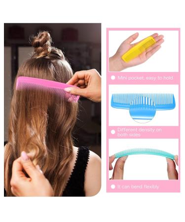 12 Pack Wet Hair Brush & Comb Set for Women Men Kids - Detangler & Detangling Travel Hair Brushes - Plastic Fine & Wide Combs for Curly Hair - Stylish Colors - Buy Online on GoSupps.com