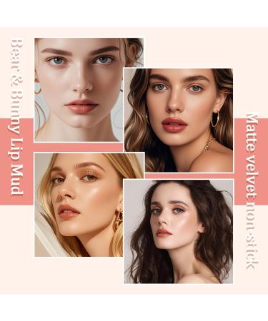  Kaslaider 2 Pcs Matte Liquid Lipstick Cute Rabbit Velvet Lipstick 2 in 1 Key Ring Lip Gloss Waterproof Durable Non-stick for Girls - Buy Online on GoSupps.com