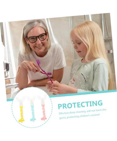 Beaupretty 12 Pack Children's U-Shaped Toothbrush - Safe Rubber Silicone Oral Care Training Tool for Kids - International Shipping Available - Buy Online on GoSupps.com
