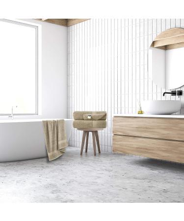 Oakias 2 Pack Luxury Beige Bath Sheets - 35 x 70 Inches, 600 GSM Extra Large Towels - Buy Online on GoSupps.com