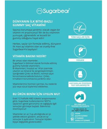 SUGARBEARHAIR VITAMINS FOR HAIR 60 UNIT - Buy Online on GoSupps.com