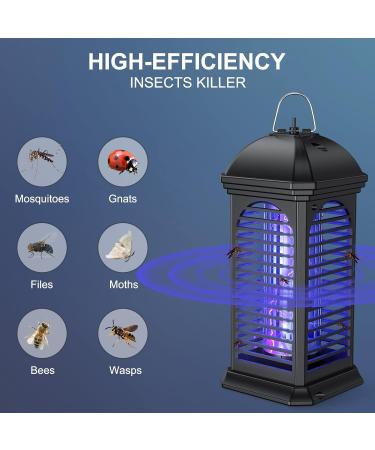 Electric Bug Zapper Indoor & Outdoor LUUGUYI 360 UV Mosquito Zappers Killer 4000V Electric Insect Fly Zapper Mosquito Trap No Odor & Chemicals Mosquito Lamp Bulb Black - Buy Online on GoSupps.com