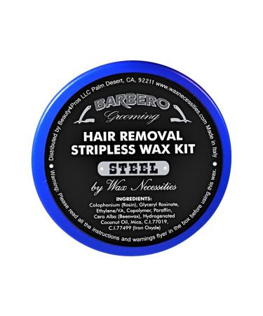 Barbero Grooming Stripless Wax Kit - 8.45oz Microwavable Hair Removal Wax by Wax Necessities Waxness - Buy Online on GoSupps.com