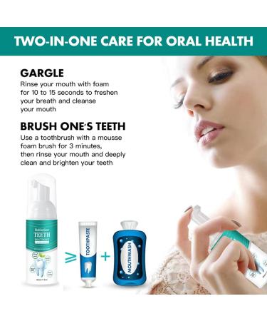 White Teeth Mousse | Refreshing Breath Foam Toothpaste 60ml - Easy Tooth Cleaning for Bright Smiles | Joberio - Buy Online on GoSupps.com