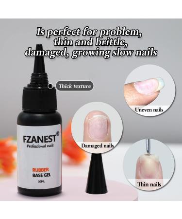 FZANEST 5 in 1 Rubber Base Gel Polish - 30ml Refill for Nail Extension & Repair Clear Base Coat Builder Gel - Buy Online on GoSupps.com