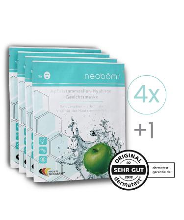 Buy Neob mi Hyaluron Face Mask - Anti-Aging Apple Stem Cell Cloth Mask Set (4 + 1) - Luxury Facial Care for Perfect Age Fit - Buy Online on GoSupps.com