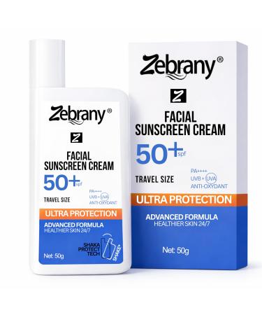 Facial Sunscreen Oily & Acne-Prone Skin - SPF Moisturizer Face No White Cast Superior Sun Defense with a Clean Lightweight Feel Oil Free Mineral for Men & Women. 50g