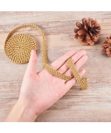 PH PandaHall 15 Yards 13mm Golden Gimp Braid Trim Polyester Woven Fabric Lace Trim for DIY Crafts and Upholstery Decoration - Buy Online on GoSupps.com
