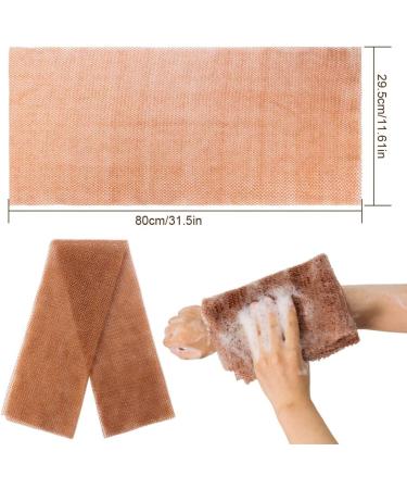 African Net Sponge Set for Exfoliating Shower Body Scrubber - TCOTBE 2 Pieces, Skin Smoother & Back Scrubber, Nylon Bathing Scrubber for Men and Women - Daily Use - Buy Online on GoSupps.com