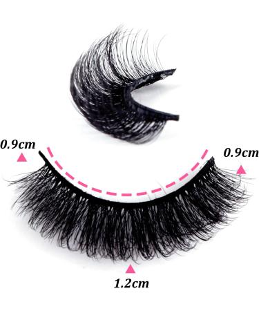 False Eyelashes 7D Mink Lashes - 10 Pairs Dramatic Curly Fluffy Thick Fake Eyelashes - Buy Online on GoSupps.com