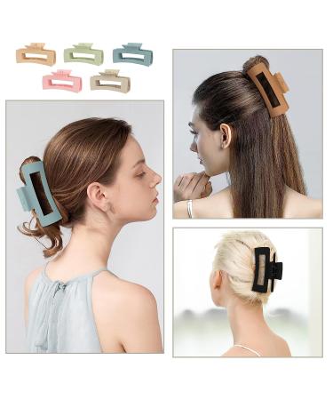 8 Large Non-slip Square Hair Claw Clips for Women - Strong Hold Banana Clips for Thick Thin Hair - Buy Online on GoSupps.com