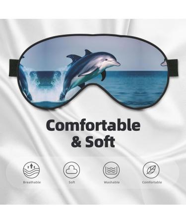 SSIMOO Cute Dolphin Print Eye Mask - Double-Sided Soft Light Blocking for Enhanced Sleep Quality - International Shipping Available - Buy Online on GoSupps.com