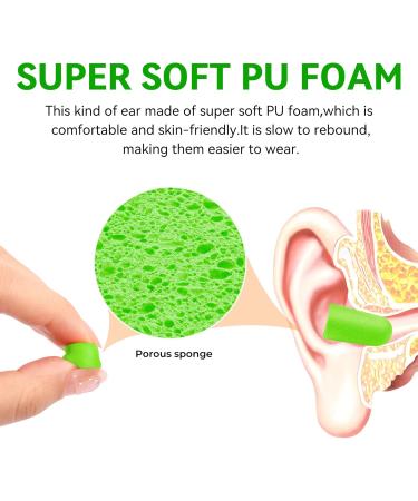 60 Pairs Foam Earplugs - 38dB Noise Reduction - Sleep Shooting Range & Work Ear Protection - Noise Cancelling Green - Buy Online on GoSupps.com