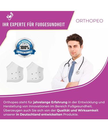 Orthopeo Premium Silicone Heel Cushion - Gel Protection for Heel Spurs & Pain Relief - Ideal for Dry Cracked Heels - 1 Pair - Buy Online on GoSupps.com
