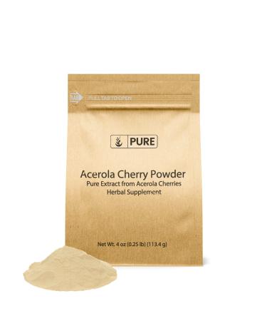 Pure Original Ingredients Acerola Cherry Powder 4oz Non-GMO Gluten Free Eco-Friendly Packaging 4 Ounce (Pack of 1)