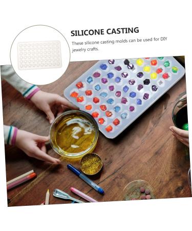 NUOBESTY 60-piece Gem Mold Resin Gem Molds Chocolate Soap Tray Mold Diy Silicone Mold Crystal Epoxy Decorate As Shown 19X12cm - Buy Online on GoSupps.com