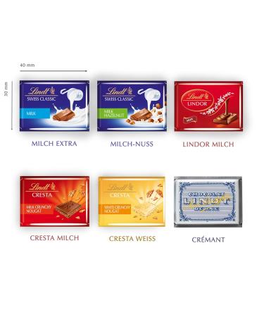 Lindt Chocolate Swiss Napolitain 1kg - Milk Chocolate Varieties: Milk Nut Lindor Milk Cresta White Cr mant | Gourmet Chocolate Gift | Large Pack 1000g - Buy Online on GoSupps.com