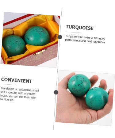 Ultechnovo 2st Turquoise Baoding Health Balls - Chinese Handballs for Finger Fitness & Massage | Leisure & Gift Accessories - Buy Online on GoSupps.com