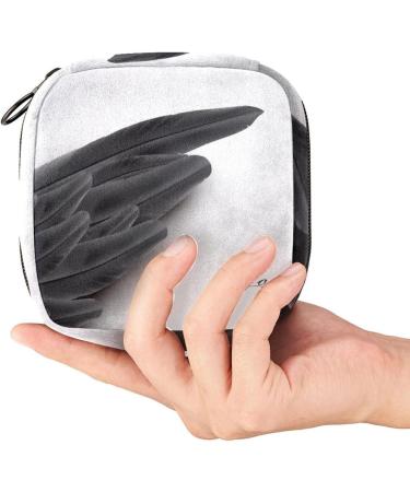 Black Wing Animal Monster Sanitary Napkin Storage Bag | Portable First Period Pads Holder for Girls | Travel Makeup Bag for Women | Large Capacity Multicoloured 13 - Buy Online on GoSupps.com