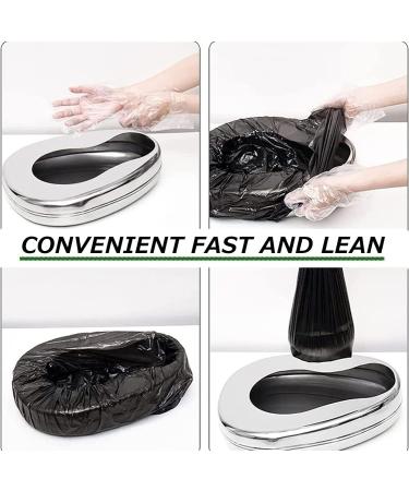 Stainless Steel Bed Pans Bedpans with Lid Spill Proof for Bed Bound Patient Bed Pans for Elderly Females and Male (Give 5 * rolls cleaning bags) - Buy Online on GoSupps.com