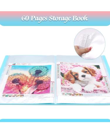 ZYNERY 2 Pack A3 Diamond Painting Storage Book | 60 Pages Art Portfolio for 12x16 inch Diamond Painting | Large Art Folder in Pink and Blue - Buy Online on GoSupps.com