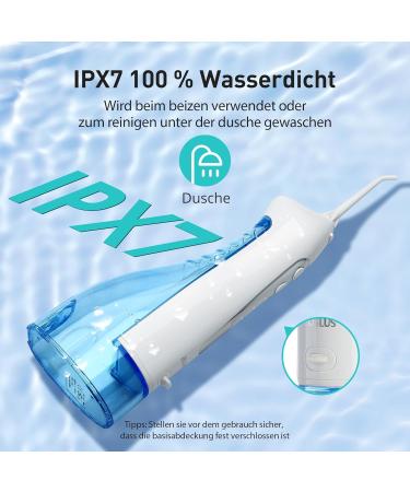 Mouth Shower Wireless - Coslus Portable Electric Tooth Cleaner 300ml 3 Modes & 5 Nozzles | Best Oral Care & Travel Solution - Buy Online on GoSupps.com