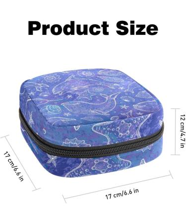 Purple Batik Menstruation Pad & Cup Pocket Bag for Teens & Women - Sortily Zippered Design - Buy Online on GoSupps.com